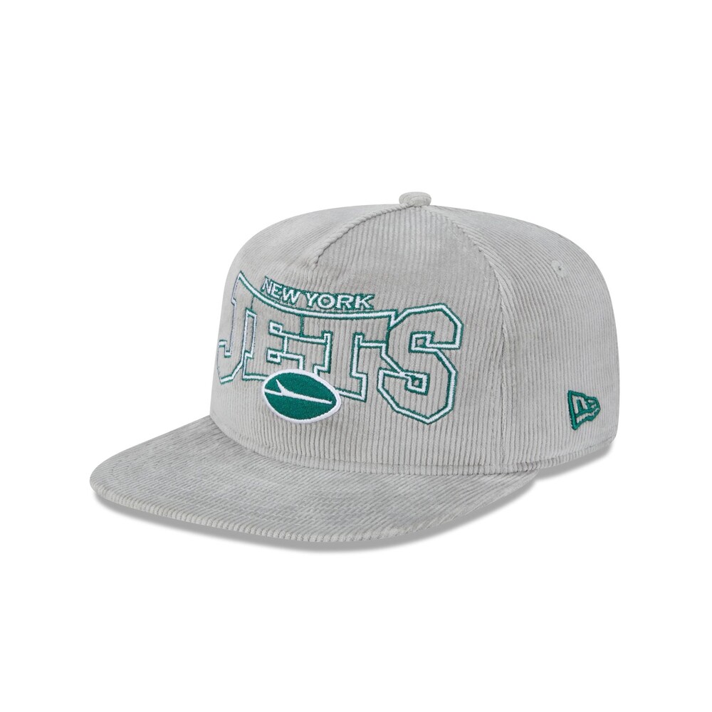 New Era New York Jets Gray Cord Golfer Hat - One Size